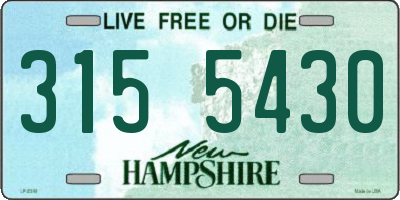NH license plate 3155430