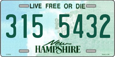 NH license plate 3155432