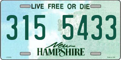 NH license plate 3155433