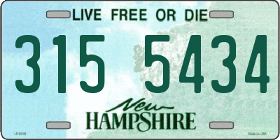 NH license plate 3155434