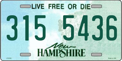 NH license plate 3155436