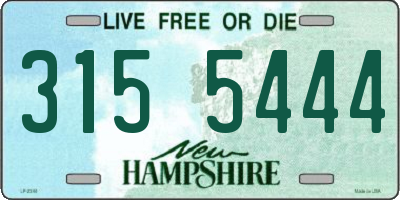 NH license plate 3155444