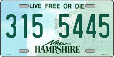 NH license plate 3155445