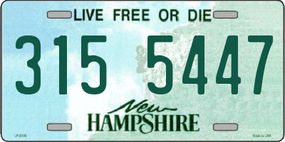 NH license plate 3155447