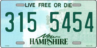 NH license plate 3155454