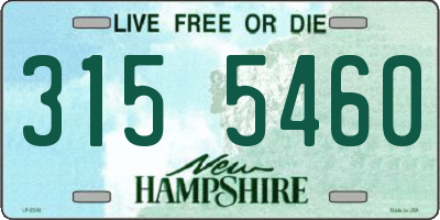 NH license plate 3155460