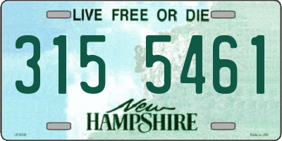 NH license plate 3155461