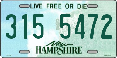 NH license plate 3155472
