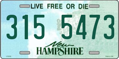 NH license plate 3155473