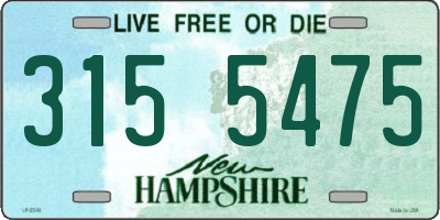 NH license plate 3155475