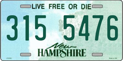NH license plate 3155476