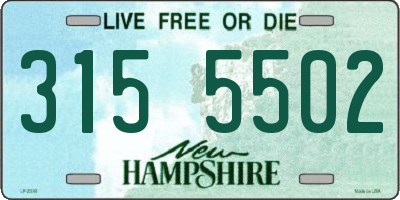 NH license plate 3155502
