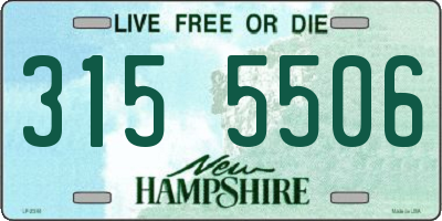 NH license plate 3155506