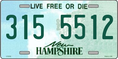 NH license plate 3155512