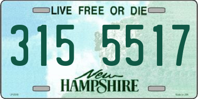 NH license plate 3155517