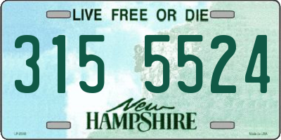 NH license plate 3155524