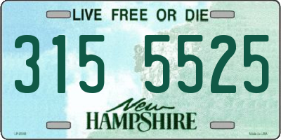NH license plate 3155525