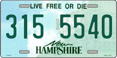 NH license plate 3155540