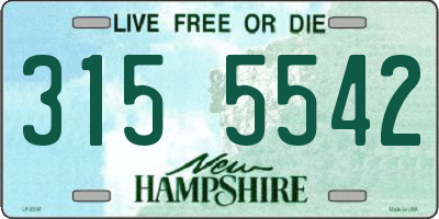 NH license plate 3155542
