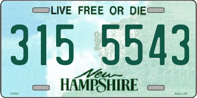 NH license plate 3155543