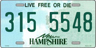 NH license plate 3155548