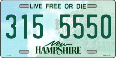 NH license plate 3155550