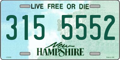 NH license plate 3155552