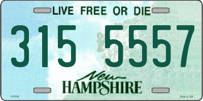 NH license plate 3155557