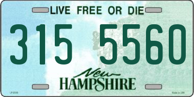 NH license plate 3155560
