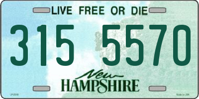 NH license plate 3155570