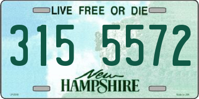 NH license plate 3155572