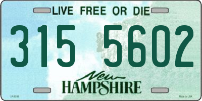NH license plate 3155602