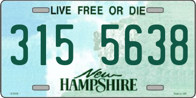 NH license plate 3155638