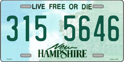 NH license plate 3155646