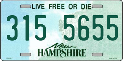 NH license plate 3155655