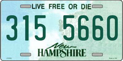 NH license plate 3155660