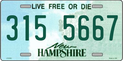 NH license plate 3155667