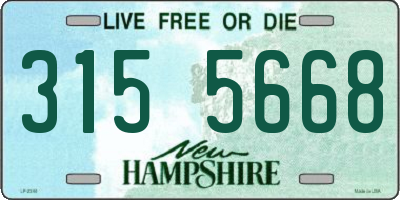 NH license plate 3155668