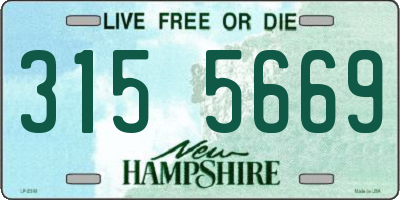 NH license plate 3155669
