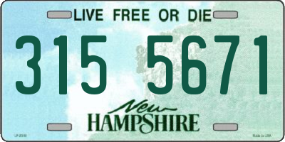 NH license plate 3155671