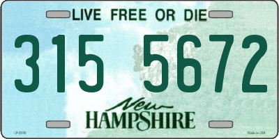 NH license plate 3155672