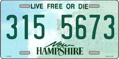 NH license plate 3155673