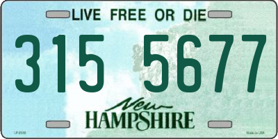 NH license plate 3155677