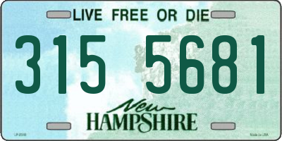 NH license plate 3155681