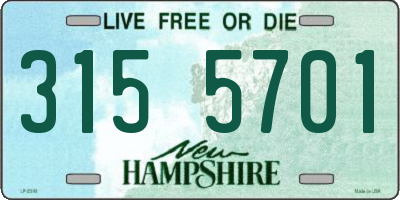 NH license plate 3155701