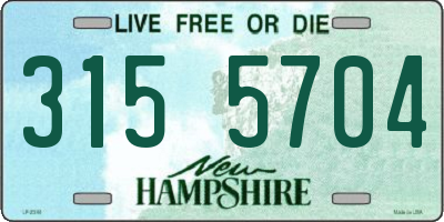 NH license plate 3155704