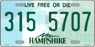 NH license plate 3155707