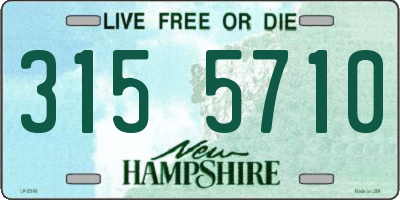 NH license plate 3155710