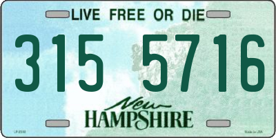 NH license plate 3155716