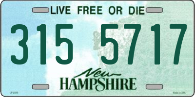 NH license plate 3155717